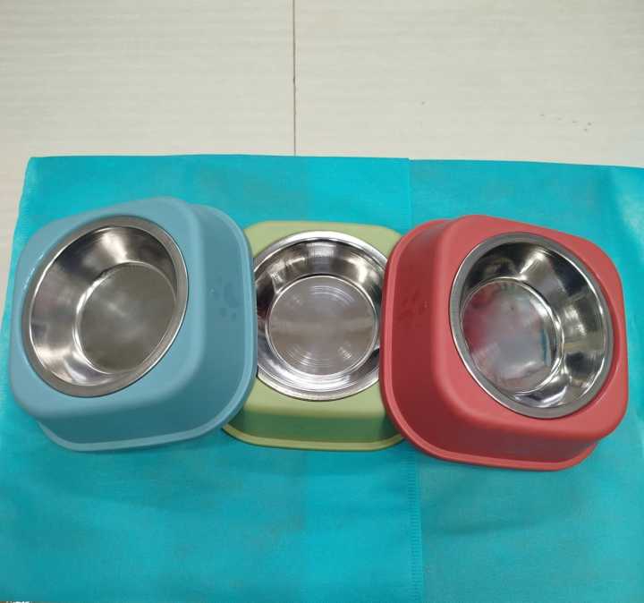Stainless steel pet food single bowl for cat 1 pcs