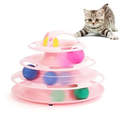 New Design Interactive Plastic Pet Cat Disk Scratcher Toy Cat Toys